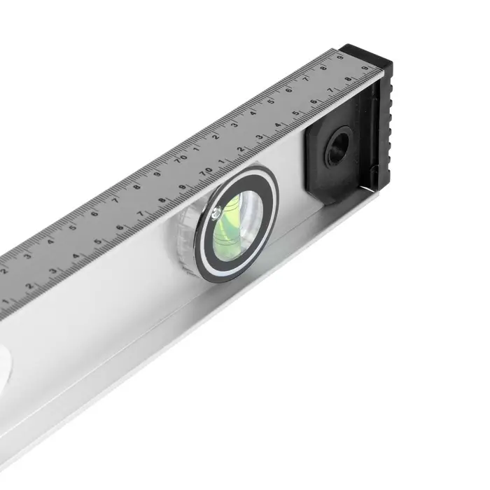 Уровень алюминиевый ТУНДРА &laquo;Рельс&raquo;, 3 глазка (1 поворотный), 800 мм