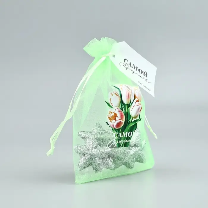 Мешочек подарочный из фатина с термонаклейкой «Самой прекрасной», 11 х 16 см +/- 1.5 см Мешочек подарочный из фатина с термонаклейкой «Самой прекрасной», 11 х 16 см +/- 1.5 см