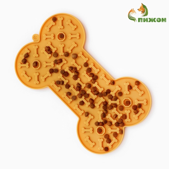 Коврик для лизания на присосках 18,5 х 11,5 см, жёлтый Коврик для лизания на присосках 18,5 х 11,5 см, жёлтый