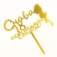 Топпер для торта «Снова 18, остальное стаж», золотой