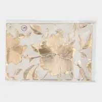 Набор салфеток для стола Доляна &laquo;Цветы&raquo;, 44.5&times;30 см, 4 шт., ПВХ, золотистый