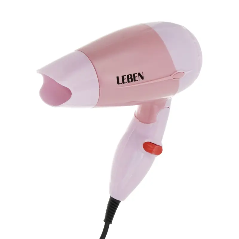 LEBEN Фен для волос дорожный 500Вт, 2 скорости
