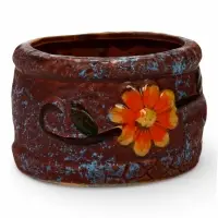 Декоративный горшок для цветов &laquo;Цветок&raquo;, 8&times;10&times;10 см, керамический, Greengo