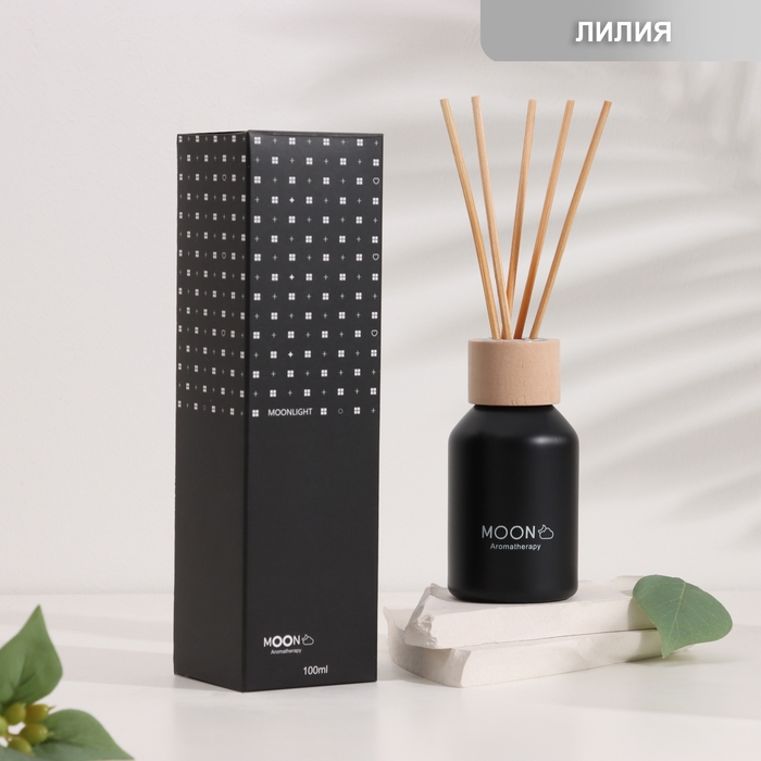 Диффузор ароматический  Диффузор ароматический "Moon", 100 мл, чёрный джентельмен