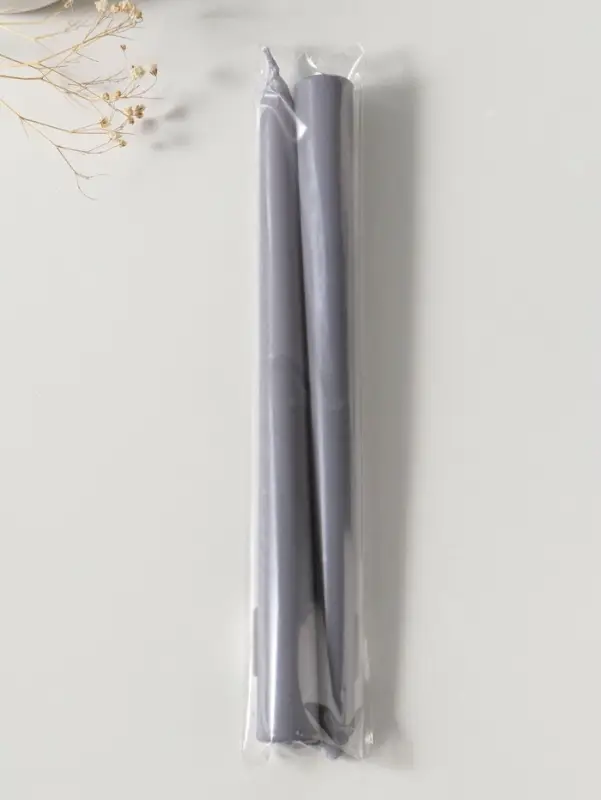 Набор свечей античных 25 см, 2 шт., 58 г, 7 ч, серый