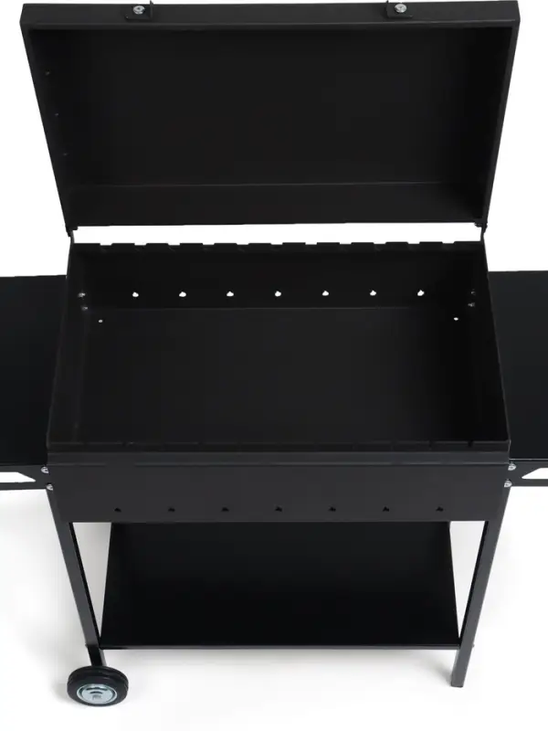Мангал GrilMe, 35&times;115&times;83 см, сталь 2 мм, 2 полки, колёса
