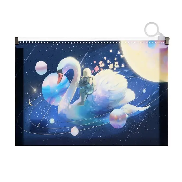 Папка-конверт на молнии формат А5, 180мкр, с рисунком Папка-конверт на молнии формат А5, 180мкр, с рисунком "Космос", МИКС