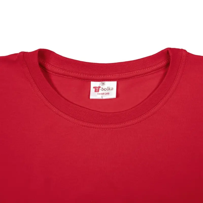 Футболка женская T-bolka Stretch Lady, темно-красная, размер L Футболка женская T-bolka Stretch Lady, темно-красная, размер L