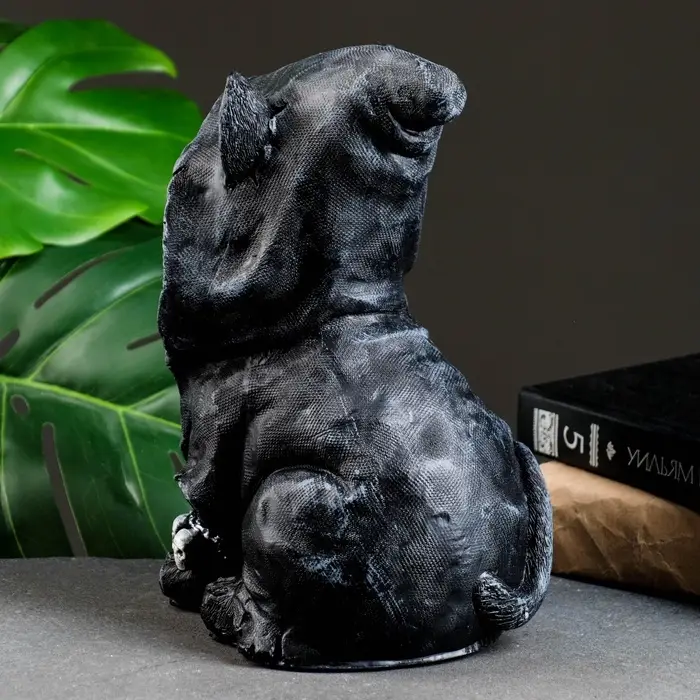 Фигурка полистоун &laquo;Котик хиппи&raquo;, чёрный, 26&times;12&times;16 см