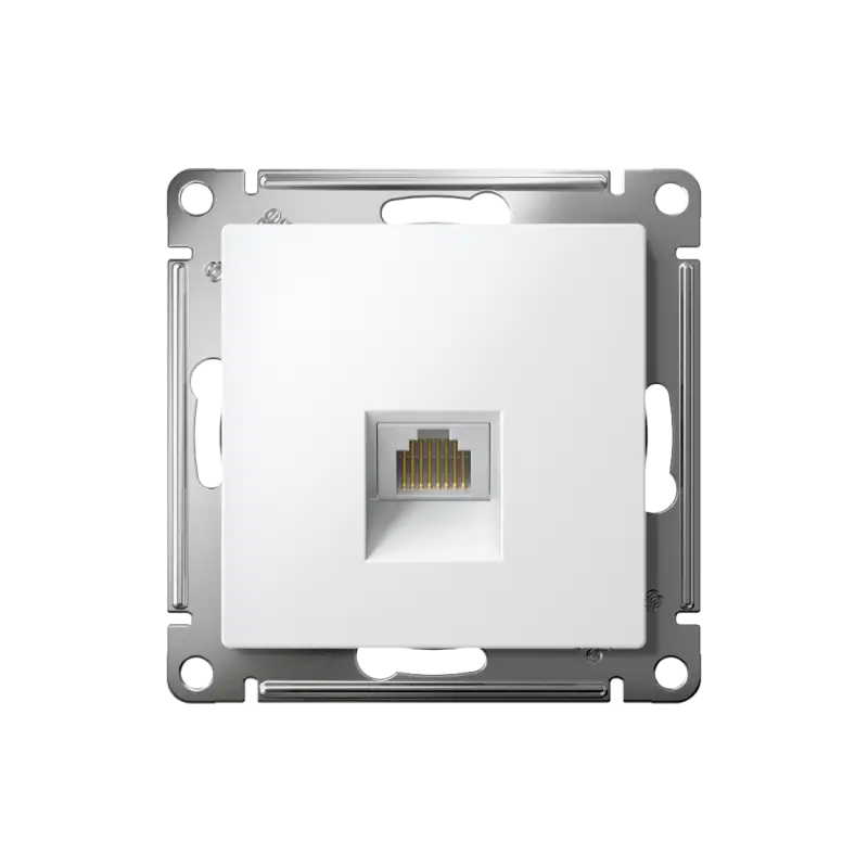 Розетка ATLASDESIGN компьютерная RJ45 механизм белый