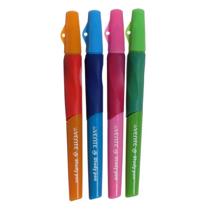 Ручка обучающая для правши deVENTE Study Pen, узел 0.7 мм, каучуковый держатель, чернила синие на масляной основе Ручка обучающая для правши deVENTE Study Pen, узел 0.7 мм, каучуковый держатель, чернила синие на масляной основе