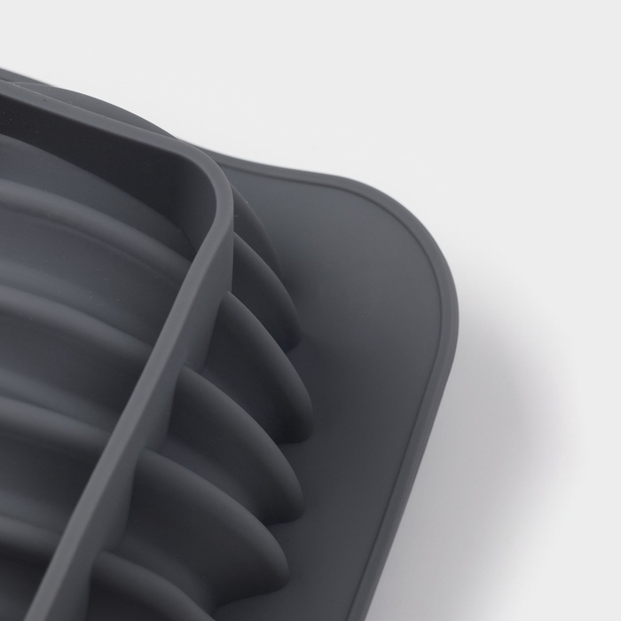 Форма для выпечки и муссовых десертов KONFINETTA «Грани», силикон, 19×15,3×8,8 см, серая Форма для выпечки и муссовых десертов KONFINETTA «Грани», силикон, 19×15,3×8,8 см, серая