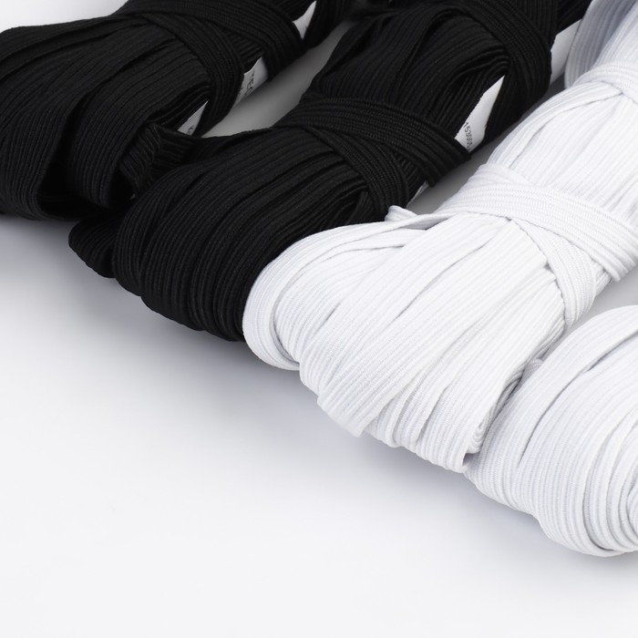 Резинки бельевые «Домино», 10 мм, 10 ± 1 м, 4 шт, цвет белый/чёрный Резинки бельевые «Домино», 10 мм, 10 ± 1 м, 4 шт, цвет белый/чёрный