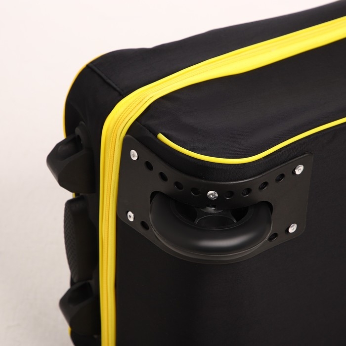 Чемодан детский 32 л (S) Sacvoyage, отдел на молнии, цвет чёрный/жёлтый