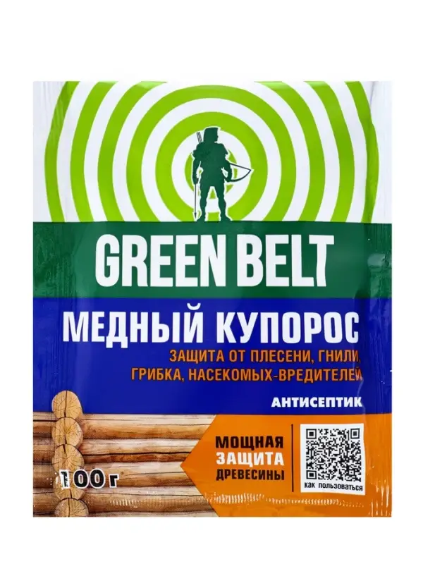 Медный купорос антисептик от плесени и гнили, Грин Бэлт, 100 г