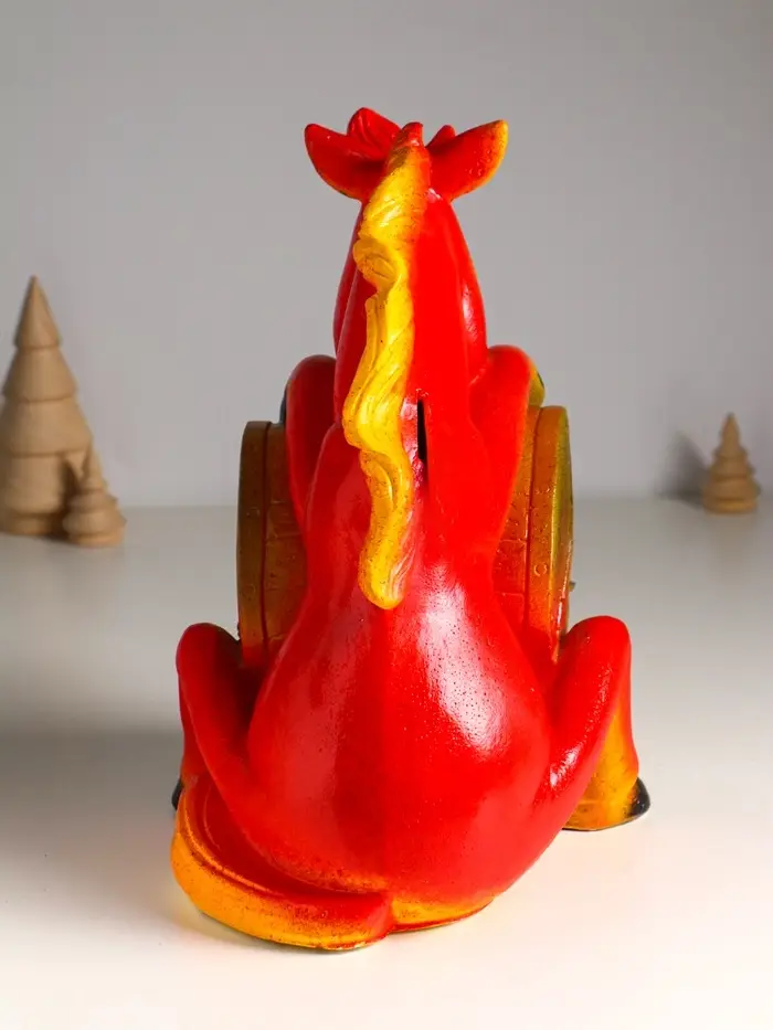 Копилка "Конь с сундуком" 27х18,5х23,5 см, цветной, гипс