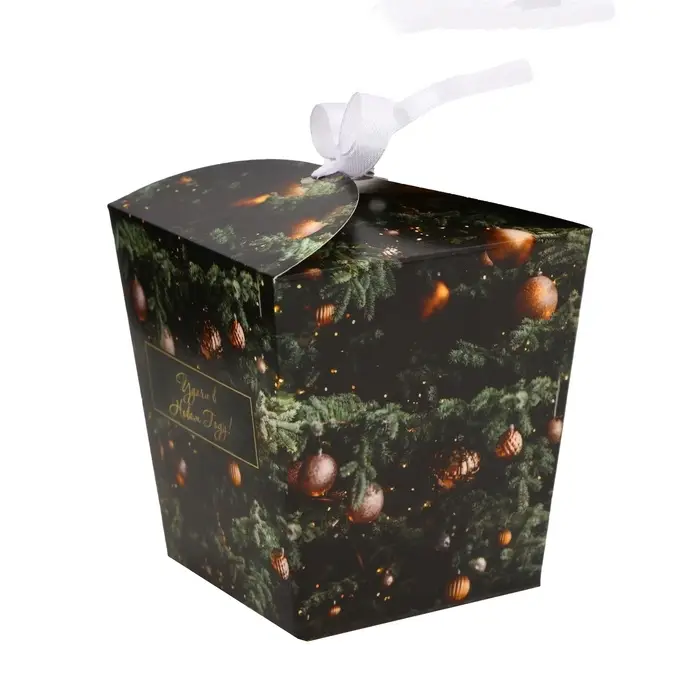 Бонбоньерка, новогодняя подарочная упаковка «Прекрасная Ель», 7.5×8×7.5 см Бонбоньерка, новогодняя подарочная упаковка «Прекрасная Ель», 7.5×8×7.5 см