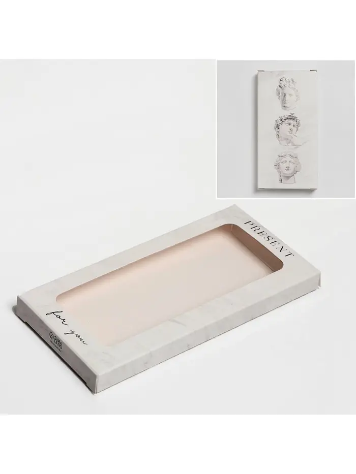 Коробка для шоколада, кондитерская упаковка, &laquo;For you&raquo;, с окном, 17.3&times;8.8&times;1.5 см