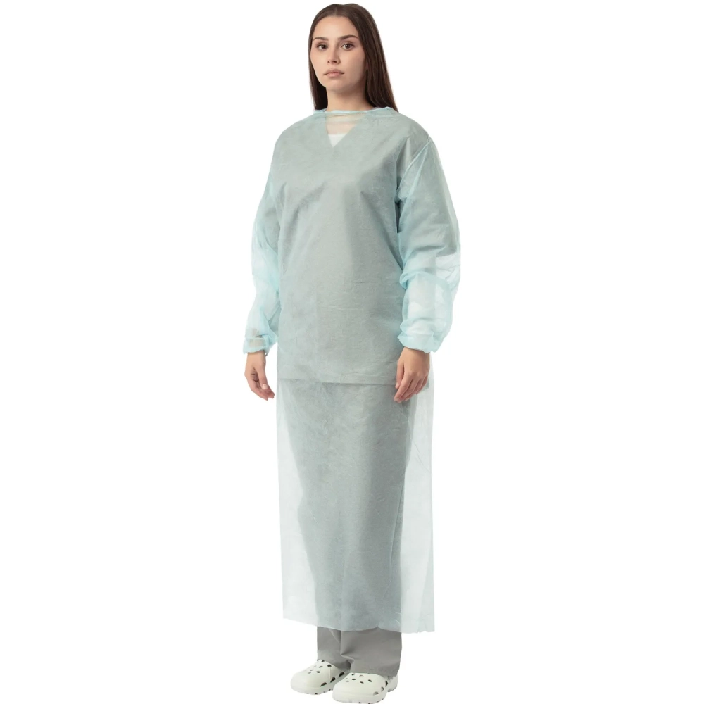 Халат ЕВРО н/с, рукав рез, дл.140 см, р.52-54 пл.25, 5шт/уп Инмедиз