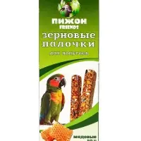 Зерновые палочки &laquo;Пижон&raquo; для птиц, медовые, 2 шт., 80 г
