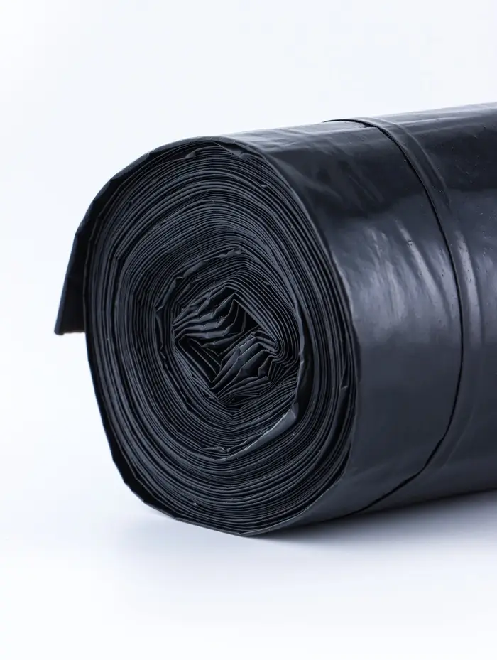 Мешки для мусора в рулоне 300 л, черные, ПВД, толщина 60 мкм, 10 штук