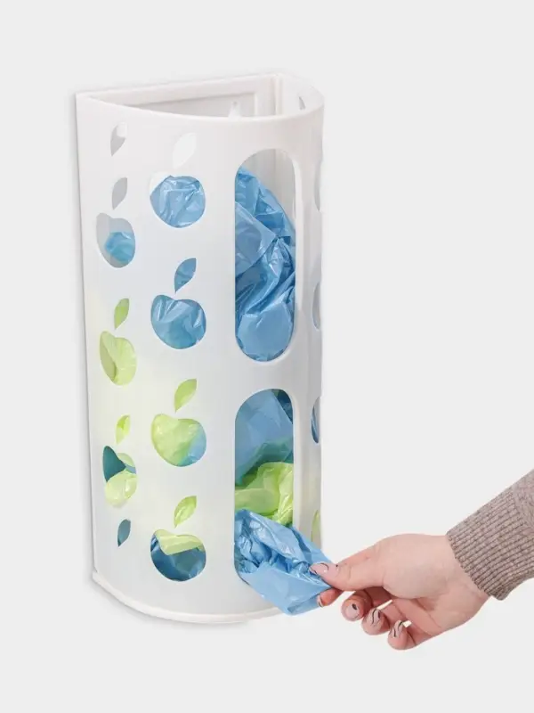 Корзина для пакетов Darel plastic &laquo;Яблоко&raquo;, пластик, 16&times;13.5&times;37.5 см, МИКС