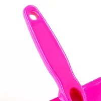 Пуходерка средняя, 9&times;15.5 с, мягкая, с закругленными зубьями, пластик, розовая