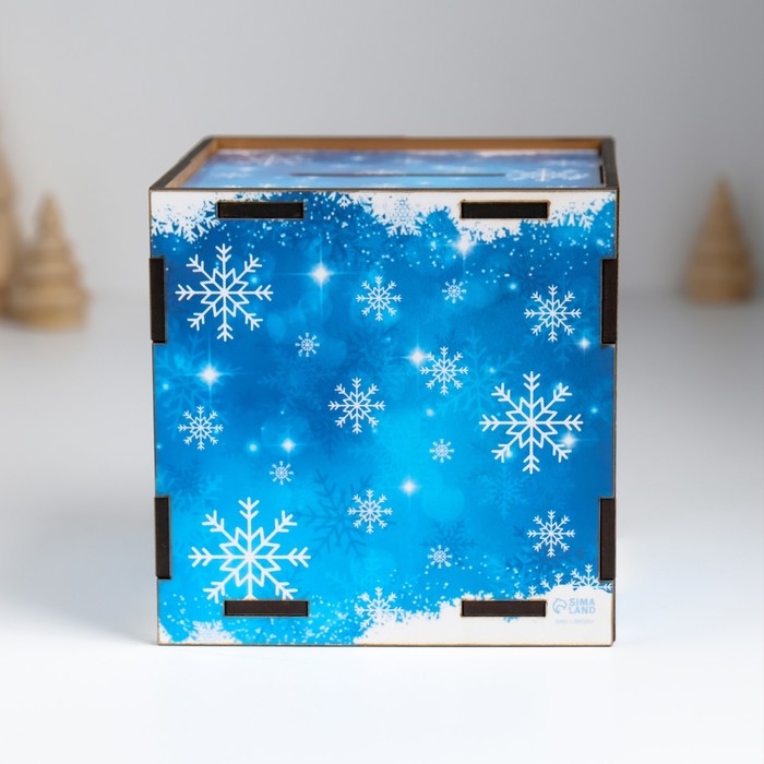 Копилка куб  Копилка куб "Пусть исполнятся мечты" 10х10х10 см