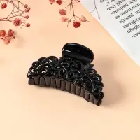 Крабик для волос &laquo;Глянец&raquo;, ажурный узор, 6.5 см, чёрный