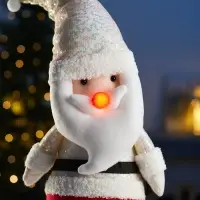 Фигура текстиль «Дед Мороз» 55-84 см, телеск-е ножки, 1LED, LR1130х3 (в компл.), Т/БЕЛЫЙ