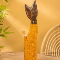 Сувенир «Кошка», 60×14×6 см, дерево, коричневый, МИКС