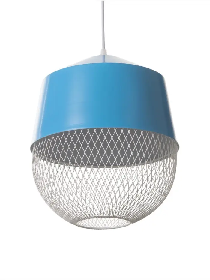 Светильник потолочный BayerLux Lisa, 1&times;40 Вт, Е27, небесный, 26&times;26&times;32 см