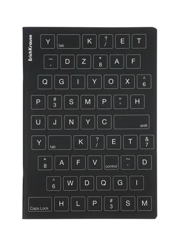 Тетрадь 60 листов в клетку ErichKrause KeyBoard, В5, МИКС