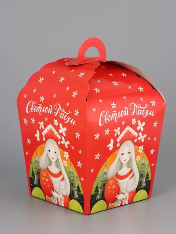 Коробка подарочная пасхальная «Красна девица», 17×17×26 см