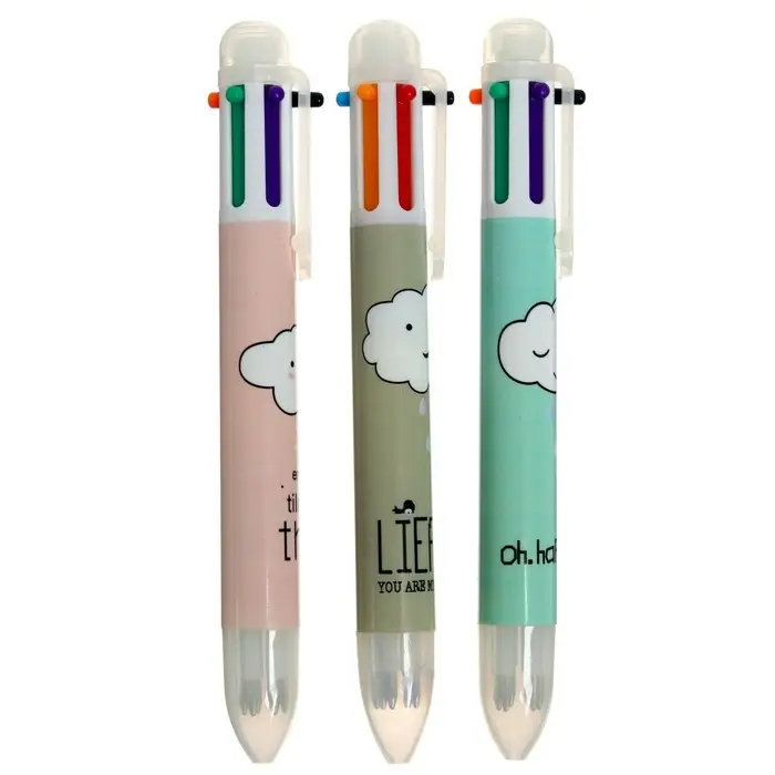 Ручка шариковая автоматическая «Облачко», 6 цветов, МИКС (штрихкод на штуке)