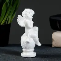Фигура гипс &laquo;Ангел на шаре&raquo;, перламутр, 11&times;5&times;5 см