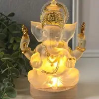 Фигурка светящаяся &laquo;Ганеша&raquo;, акрил, от USB, 8&times;10.8&times;14.5 см