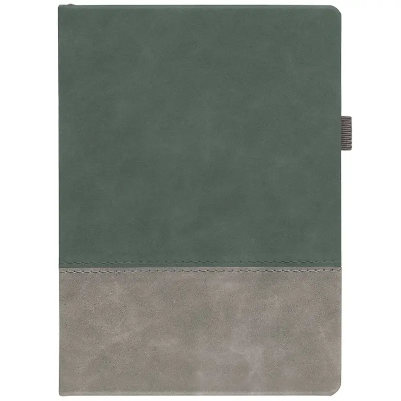 Ежедневник Horizon, недатированный, серый с зеленым