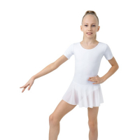 Купальник для гимнастики и танцев Grace Dance, р. 32, цвет белый