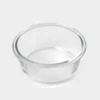 Контейнер для хранения продуктов Доляна Cook and Freeze, 370 мл, 13.5&times;6 см, с крышкой, жаропрочное стекло, МИКС