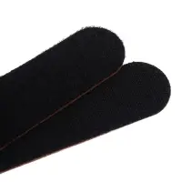 Крючок карабин для сумок на коляску, на липучке, экокожа, коричневый