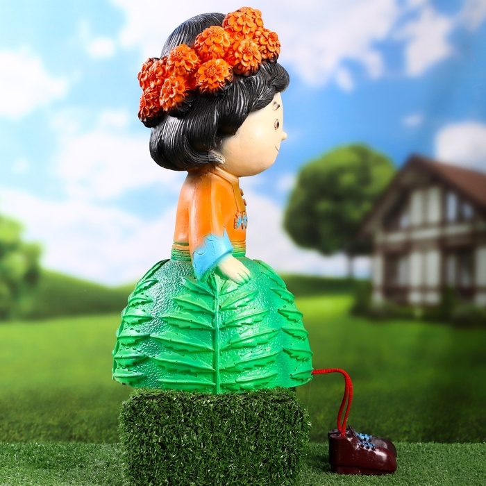 Садовая фигура Садовая фигура "Гном бархатцы" 22х23х40см