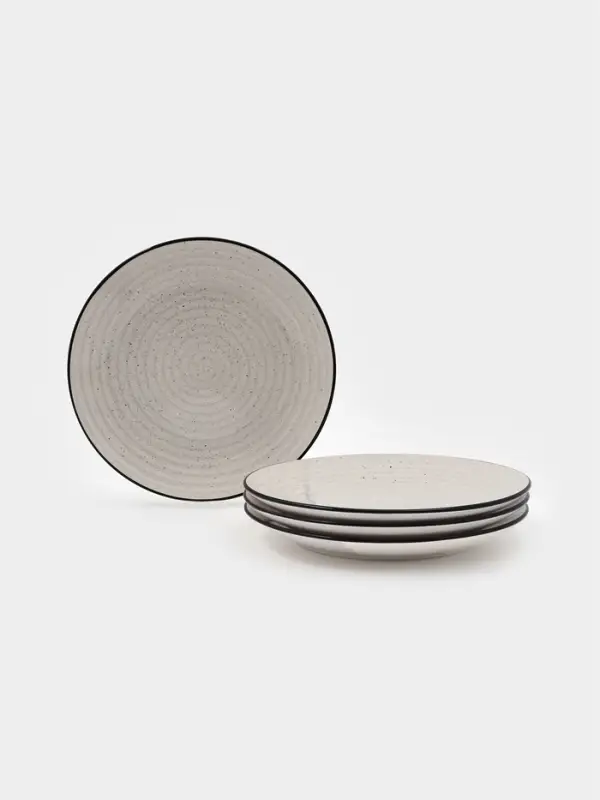 Набор тарелок 4 шт Доляна "Nature"  27 см  беж в крапинку