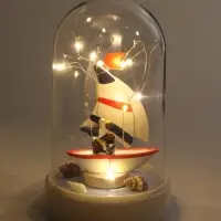Фигурка декоративная &laquo;Чайка на паруснике&raquo;, в куполе, с подсветкой, 11&times;11&times;19 см