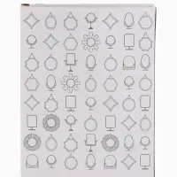 Зеркало декоративное, с увеличением х2, двустороннее, 16.5&times;24.5 см, (11&times;15.5 см), белое