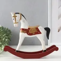 Фигура дерево «Лошадка-качалка», белая с золотым седлом, 26×6.5×22.5 см Фигура дерево «Лошадка-качалка», белая с золотым седлом, 26×6.5×22.5 см