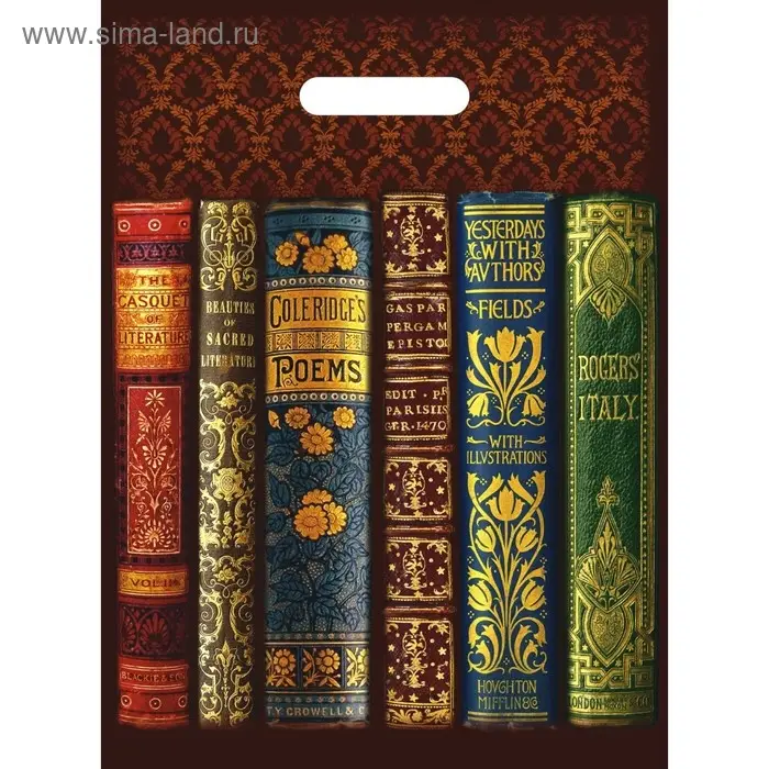 Пакет «Книги» полиэтиленовый с вырубной ручкой, 50 мкм, 30×40 см Пакет «Книги» полиэтиленовый с вырубной ручкой, 50 мкм, 30×40 см