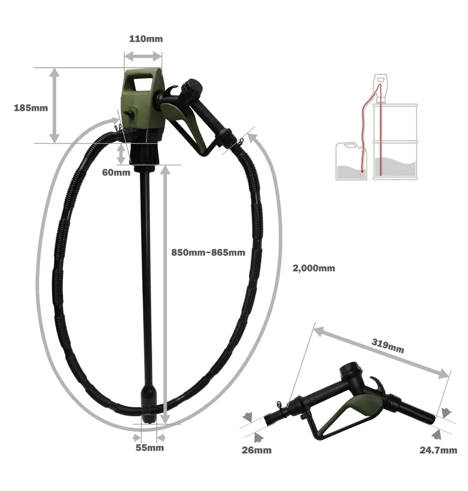Электронасос для перекачки из бочек (12V/220V) SMART SP3000EP
