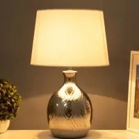 Лампа настольная RISALUX &laquo;Чиппер&raquo;, 15 Вт, Е14, серебристая, 30&times;30&times;47 см