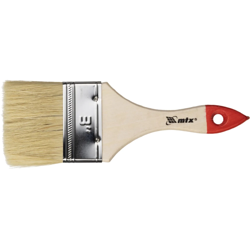 Кисть плоская 75 мм (3) натур. щетина дер. ручка Стандарт MTX 82540